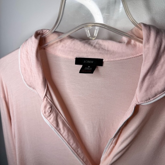 J. Crew Pink Peach Eco dreamiest long sleeve pajama set Medium - Picture 8 of 9